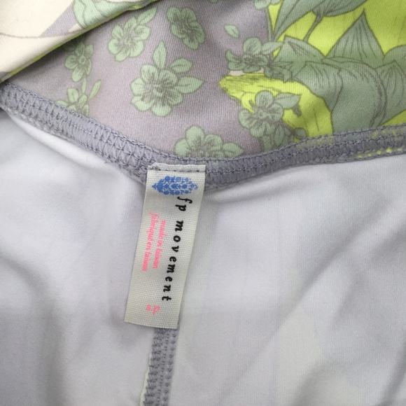 FREE PEOPLE Movement Wave Crush Leggings Lime Green Grey Activewear Size S NWT - Picture 7 of 12